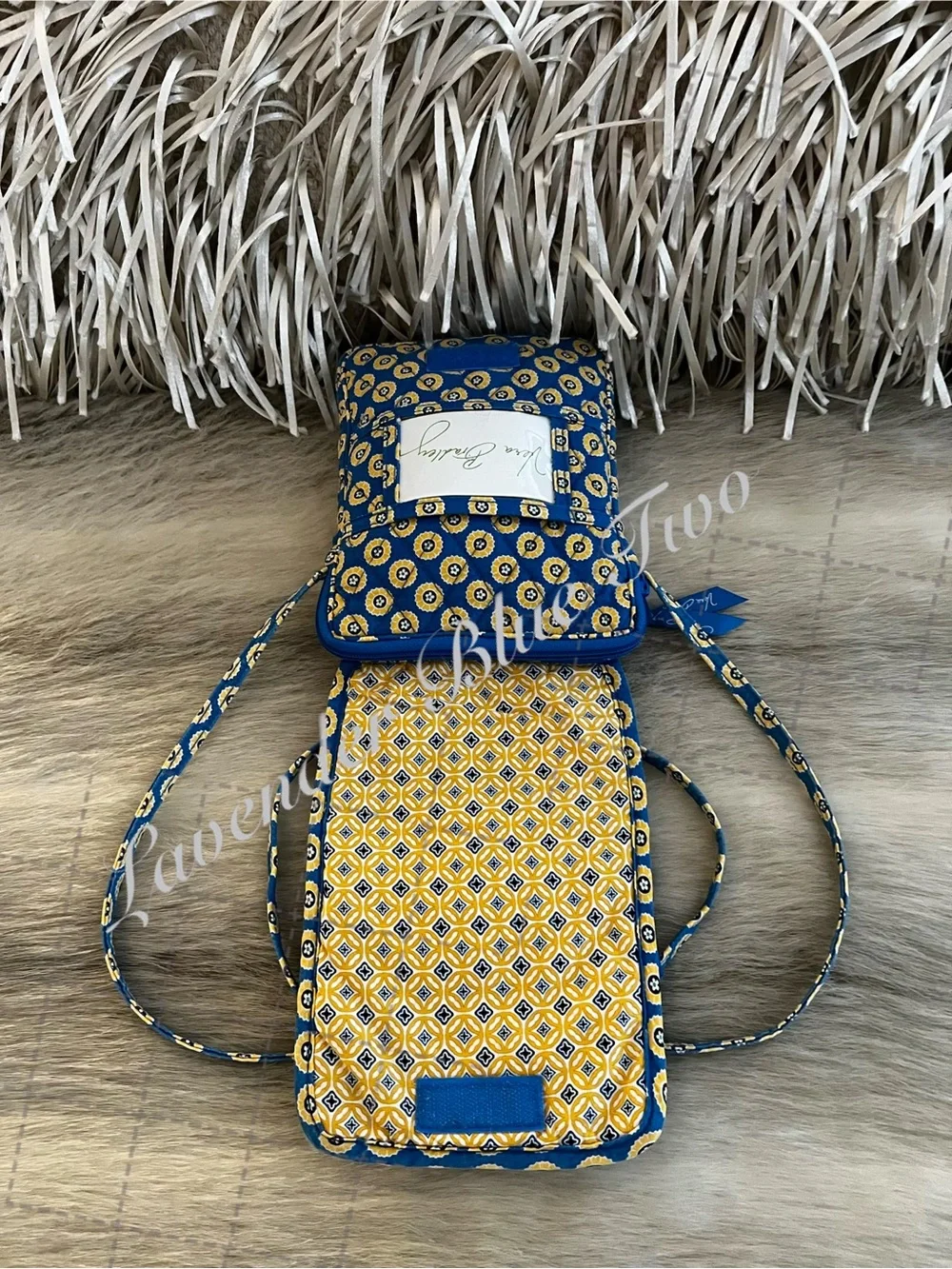 VERA BRADLEY Riviera 2008 Mini Hipster Hook Latch Green Navy Travel Crossbody